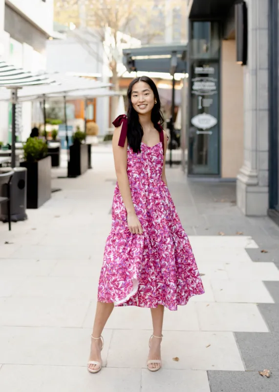 Maya Tiered Dress Parlor Floral sold by Abbey Glass