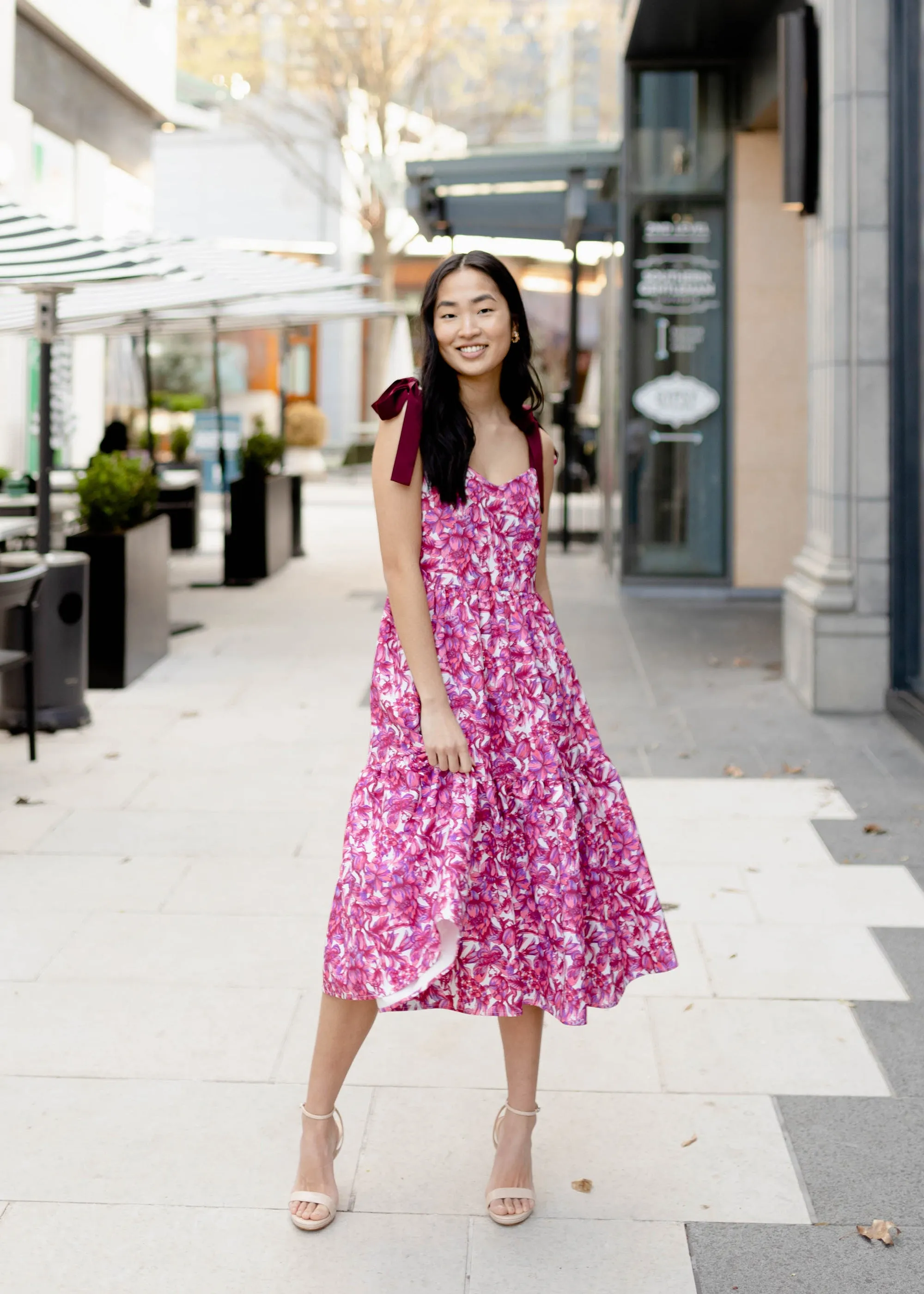 Maya Tiered Dress Parlor Floral sold by Abbey Glass