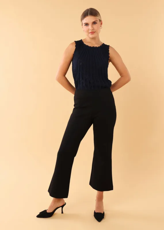Blair Cropped Pant Black Ponte sold by Abbey Glass