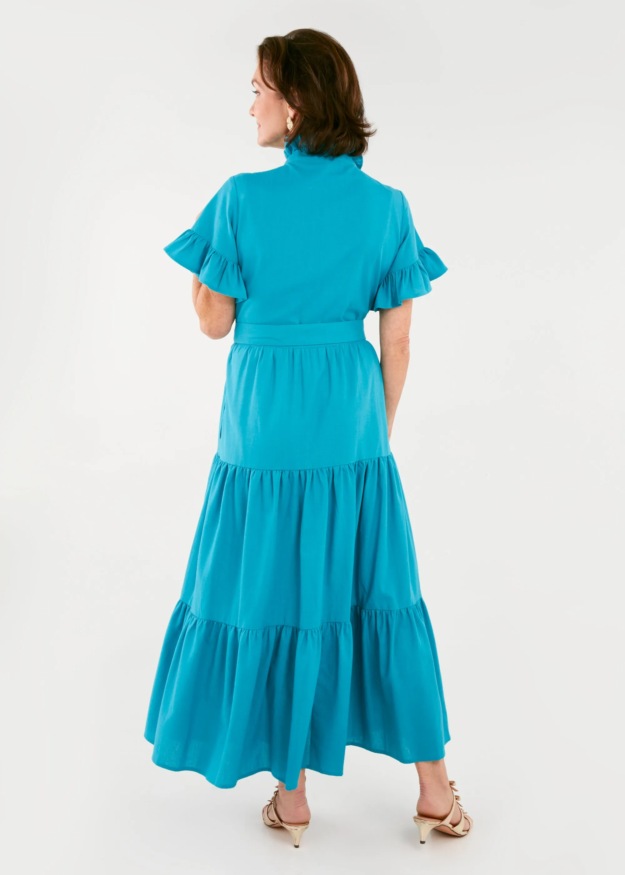 Sadie Maxi Dress Coastal Blue Linen sold by Abbey Glass product image thumbnail 5