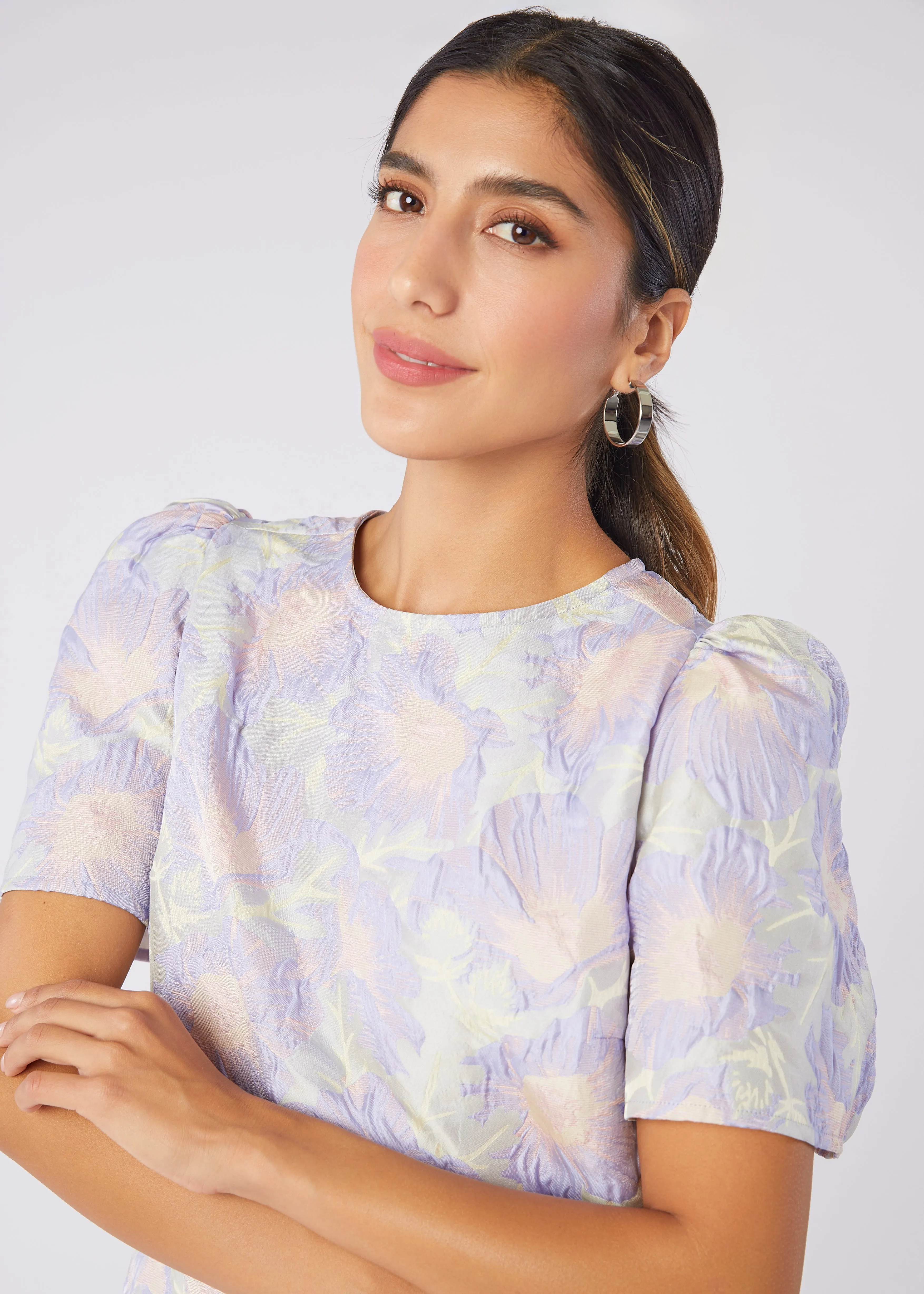 Marty Top Lilac Floral Jacquard sold by Abbey Glass product image thumbnail 4