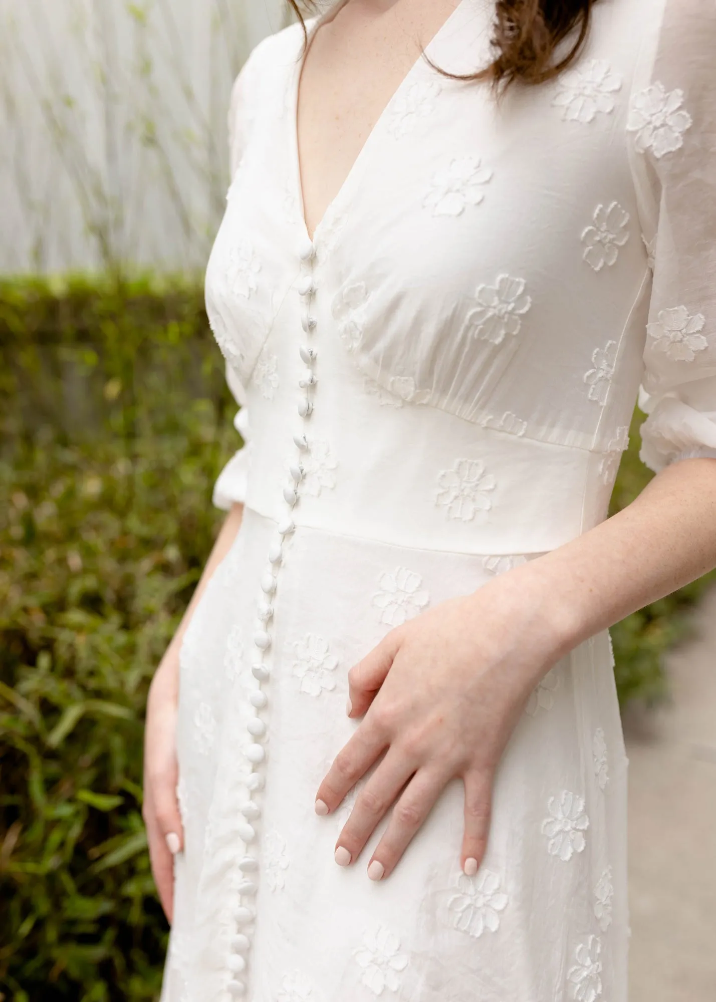 Brooke Gown White Daisy Voile sold by Abbey Glass product image thumbnail 2