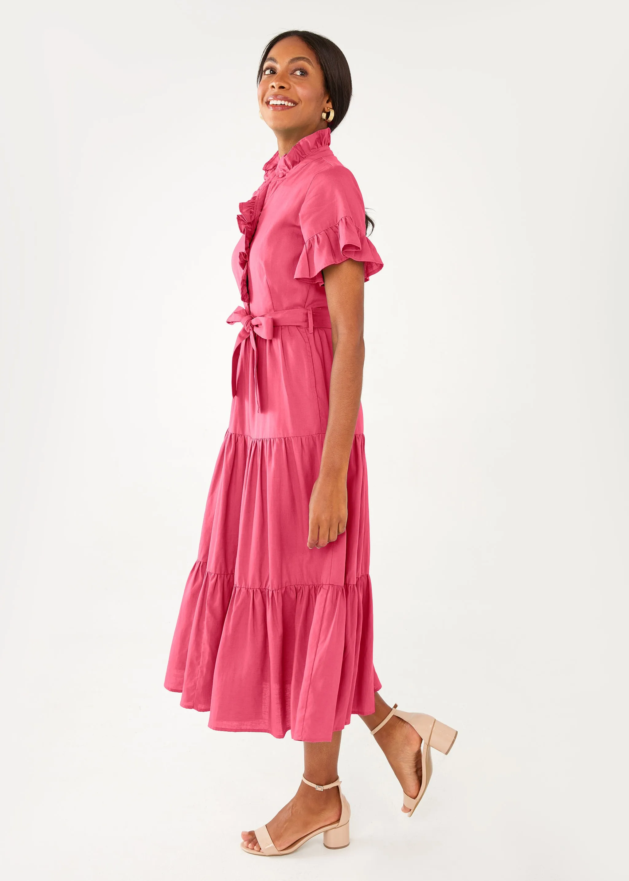 Sadie Maxi Dress Pink Linen sold by Abbey Glass product image thumbnail 2