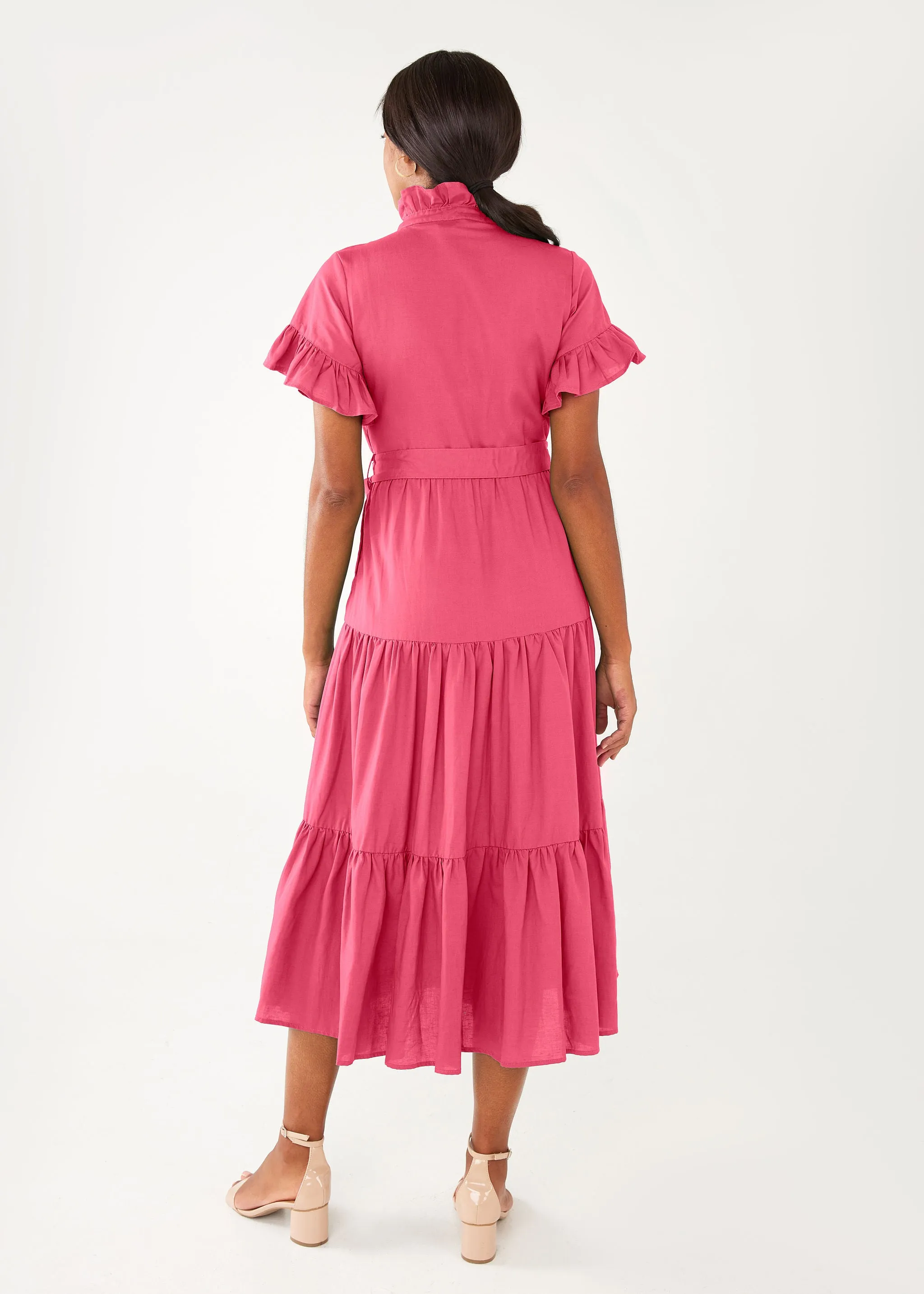 Sadie Maxi Dress Pink Linen sold by Abbey Glass product image thumbnail 3