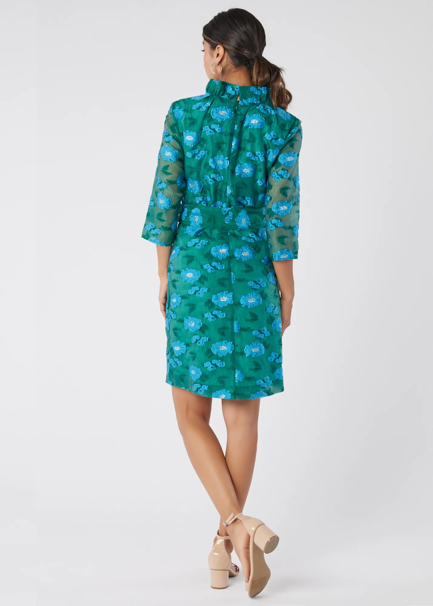 CLAUDINE DRESS GREEN ORGANZA sold by Abbey Glass product image thumbnail 2