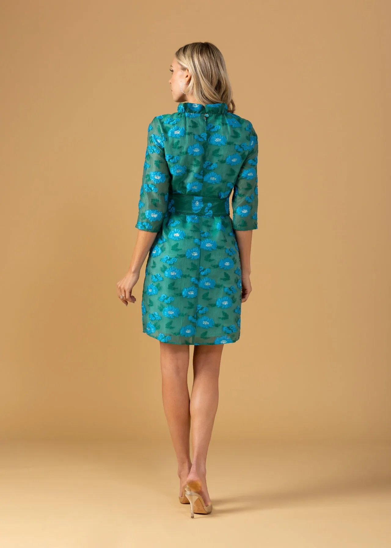 CLAUDINE DRESS GREEN ORGANZA sold by Abbey Glass product image thumbnail 5