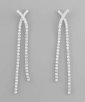 Crisscross Crystal Earring sold by Abbey Glass product image thumbnail 3