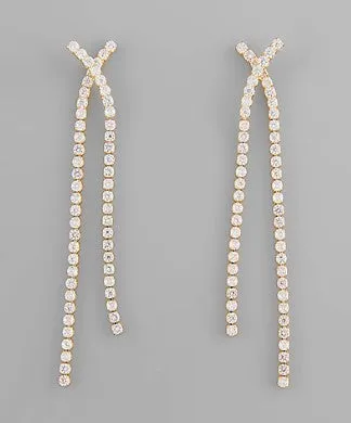 Crisscross Crystal Earring sold by Abbey Glass product image thumbnail 2