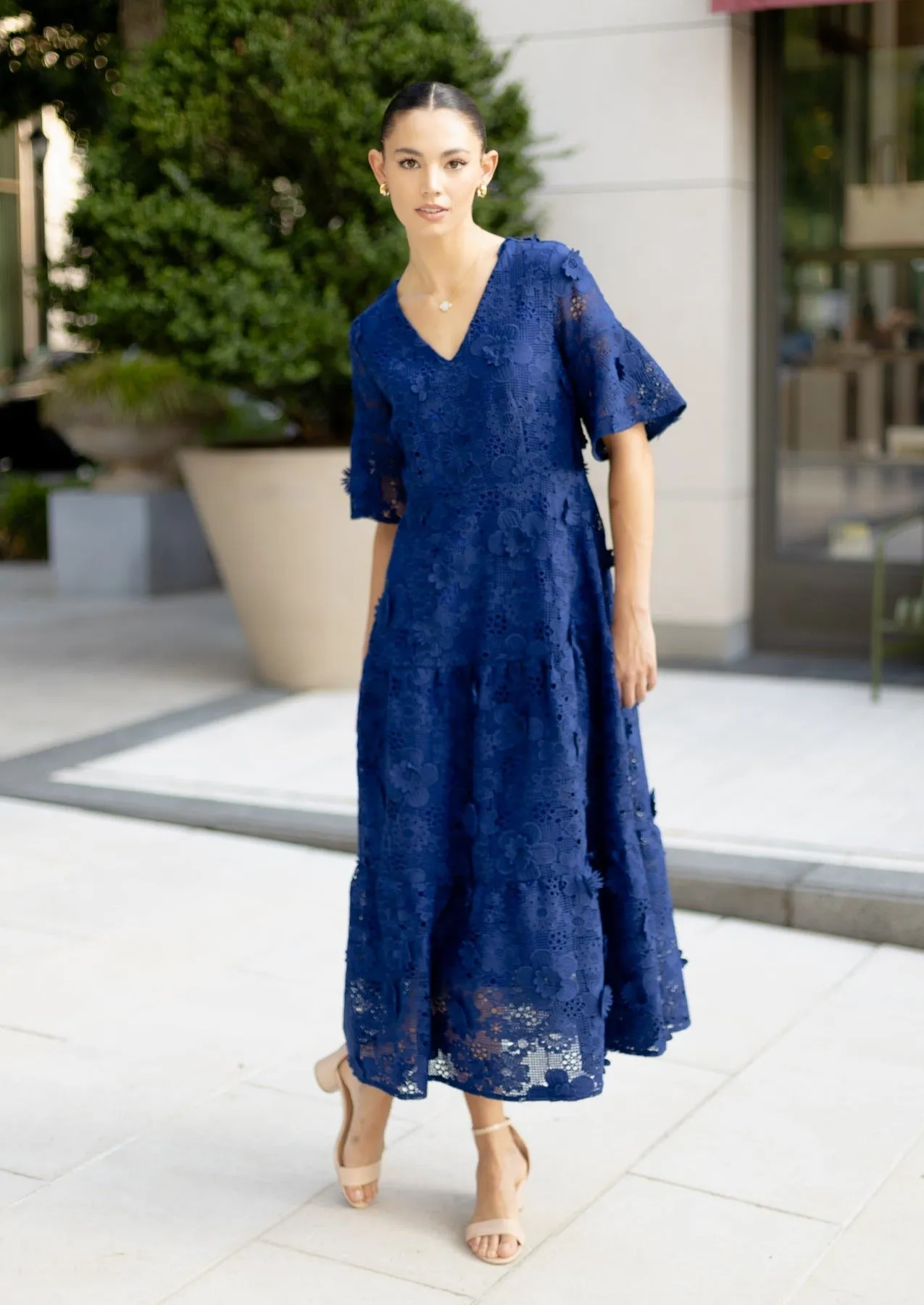 ellery blue dress Ellery Top (Slate Blue) – Yakira Bella main image 0