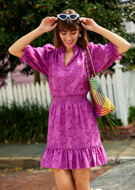 Bennett Dress Camellia Sunflower Burnout Chiffon sold by Abbey Glass