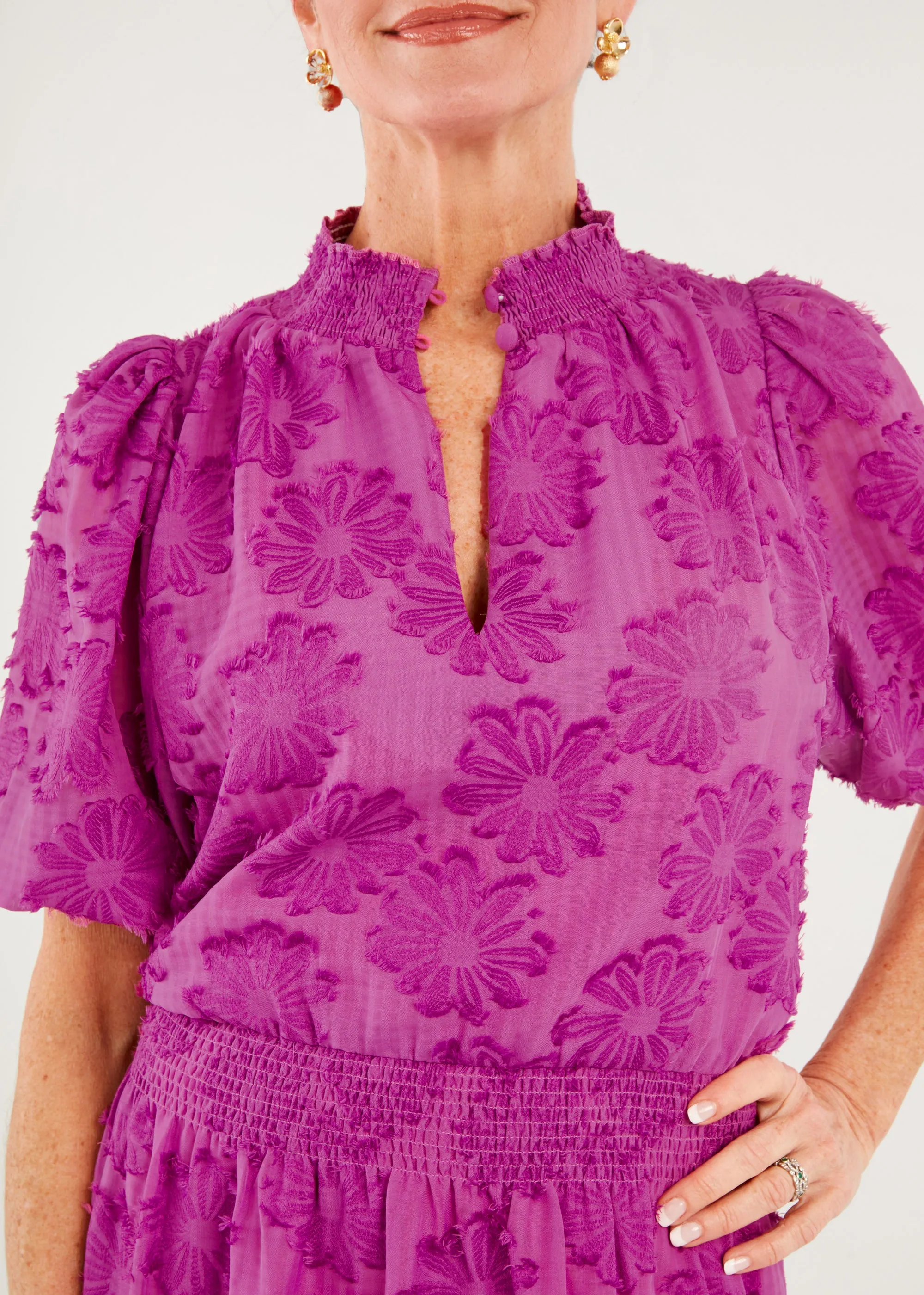 Bennett Dress Camellia Sunflower Burnout Chiffon sold by Abbey Glass product image thumbnail 4