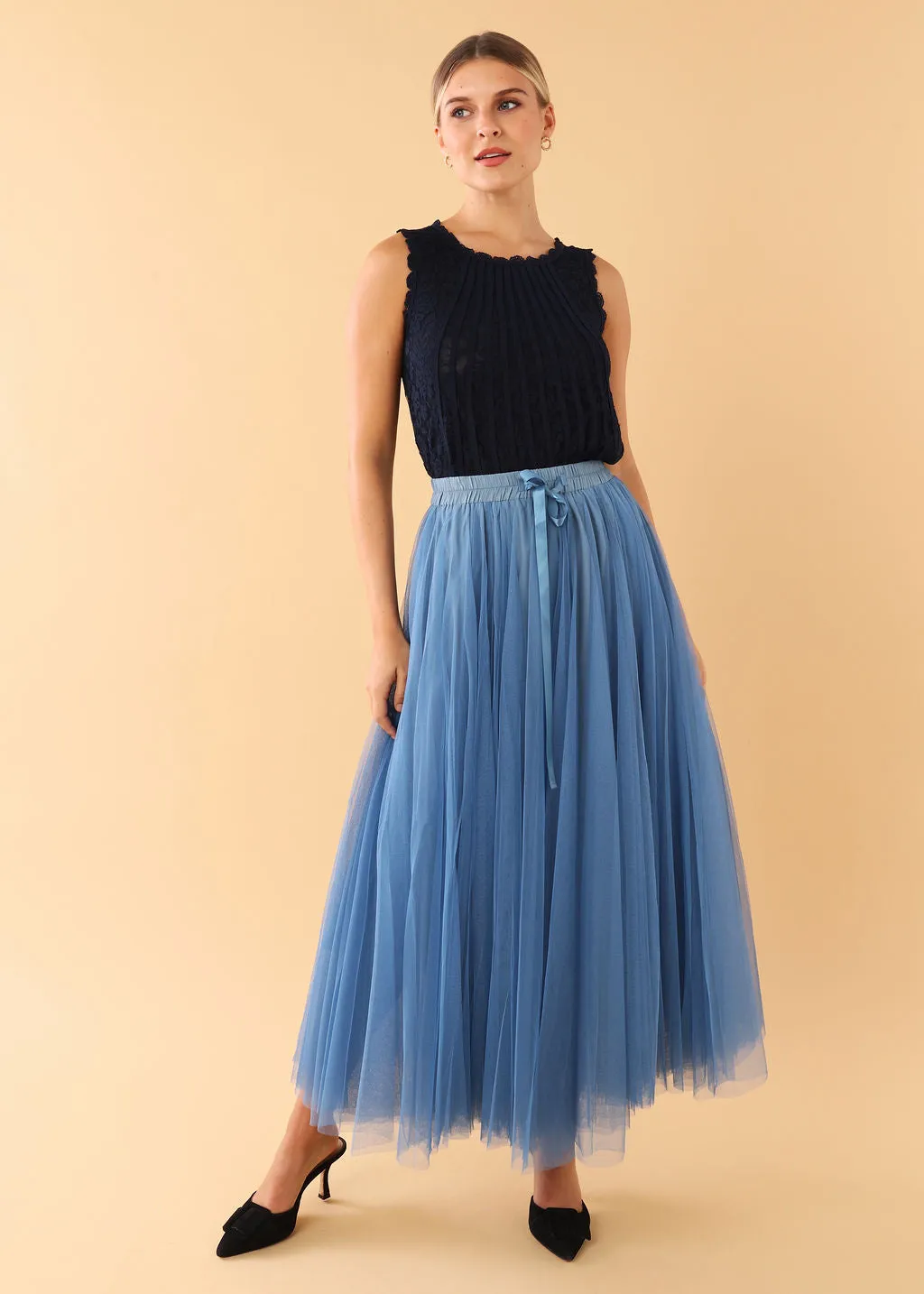 Sue Tulle Skirt Blue sold by Abbey Glass