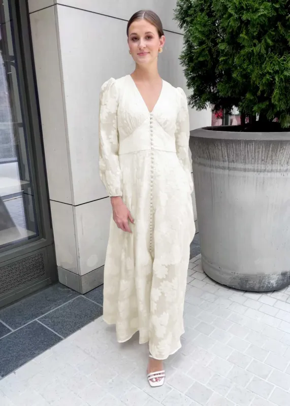 Brooke Long-Sleeved Gown Daisy sold by Abbey Glass