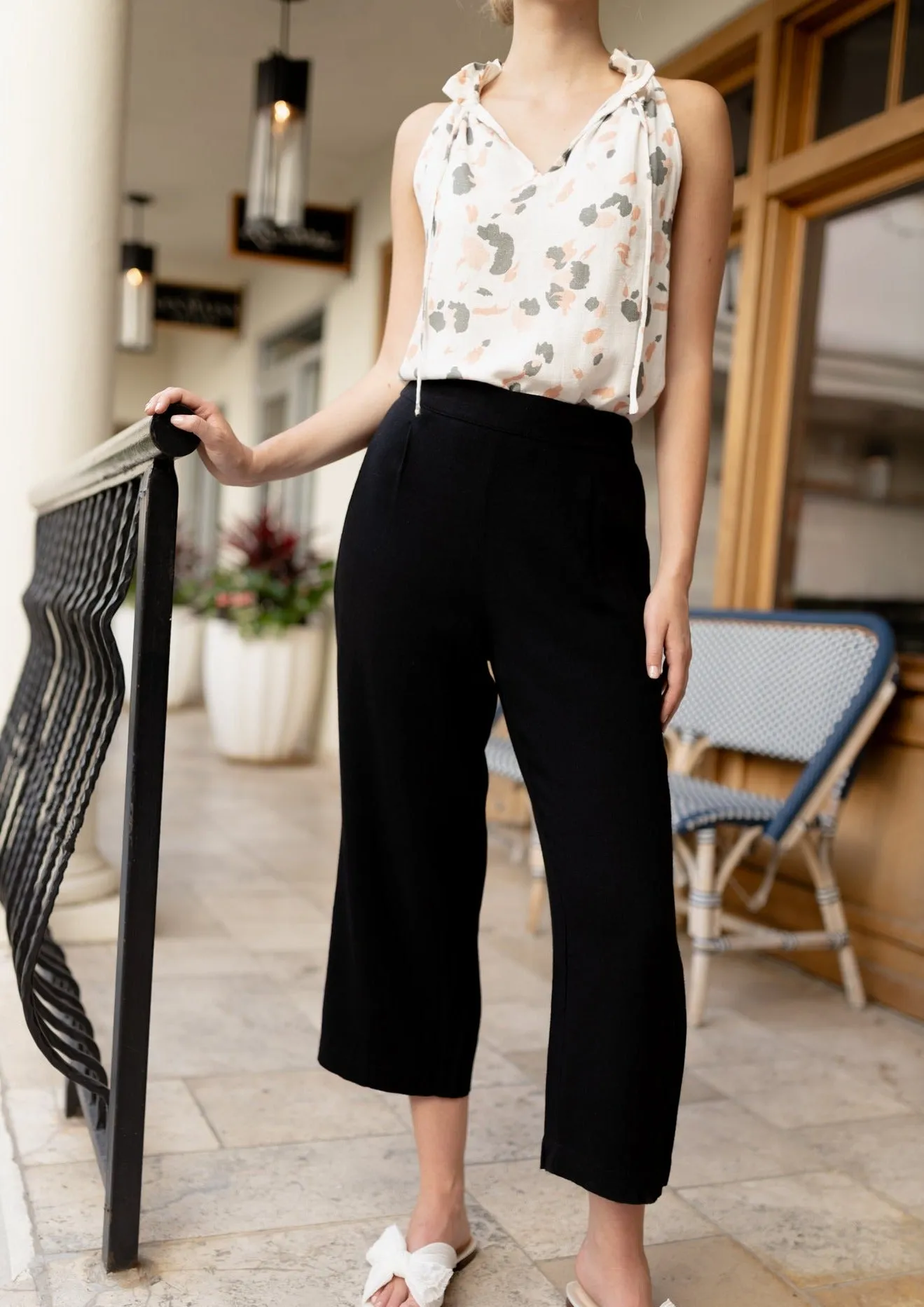GRACE WIDE LEG CULOTTES BLACK sold by Abbey Glass product image thumbnail 3
