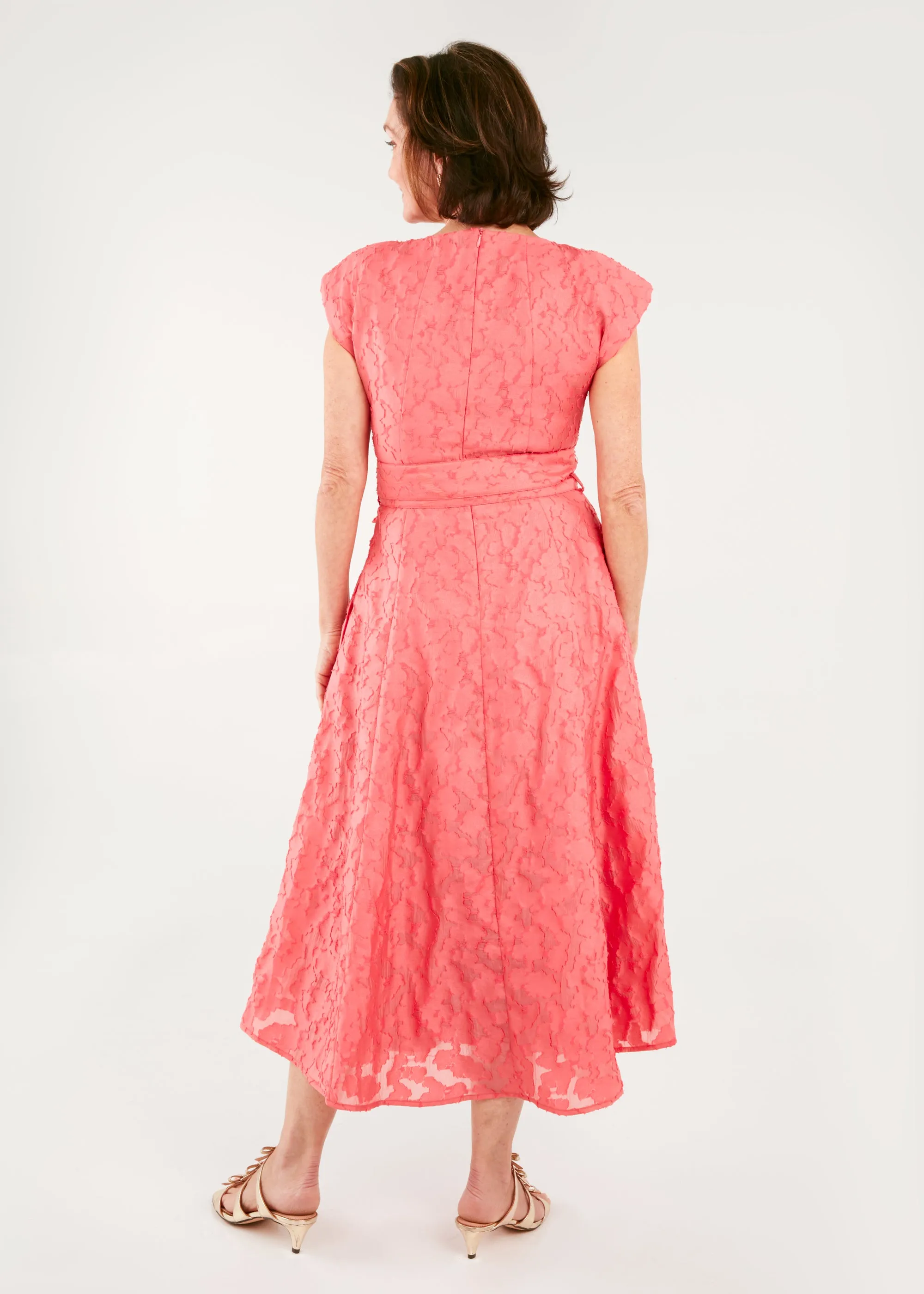 Olivia Dress Hot Coral sold by Abbey Glass product image thumbnail 4