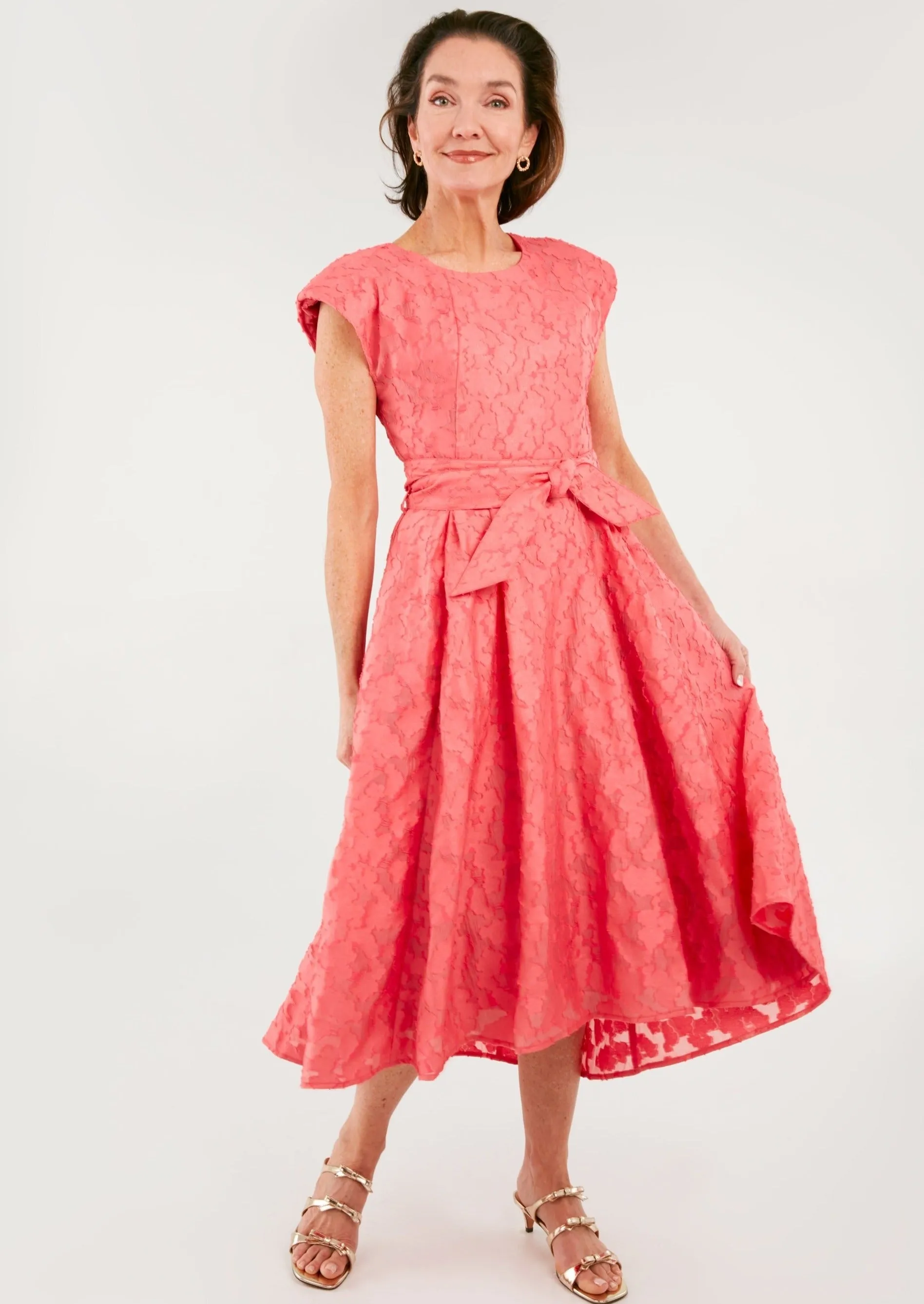 Olivia Dress Hot Coral sold by Abbey Glass product image thumbnail 3