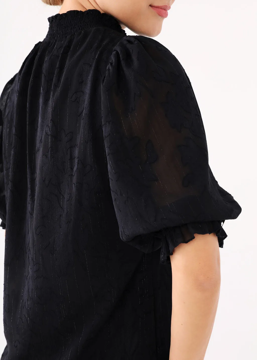 Bennett Top Black Burnout Chiffon sold by Abbey Glass product image thumbnail 2
