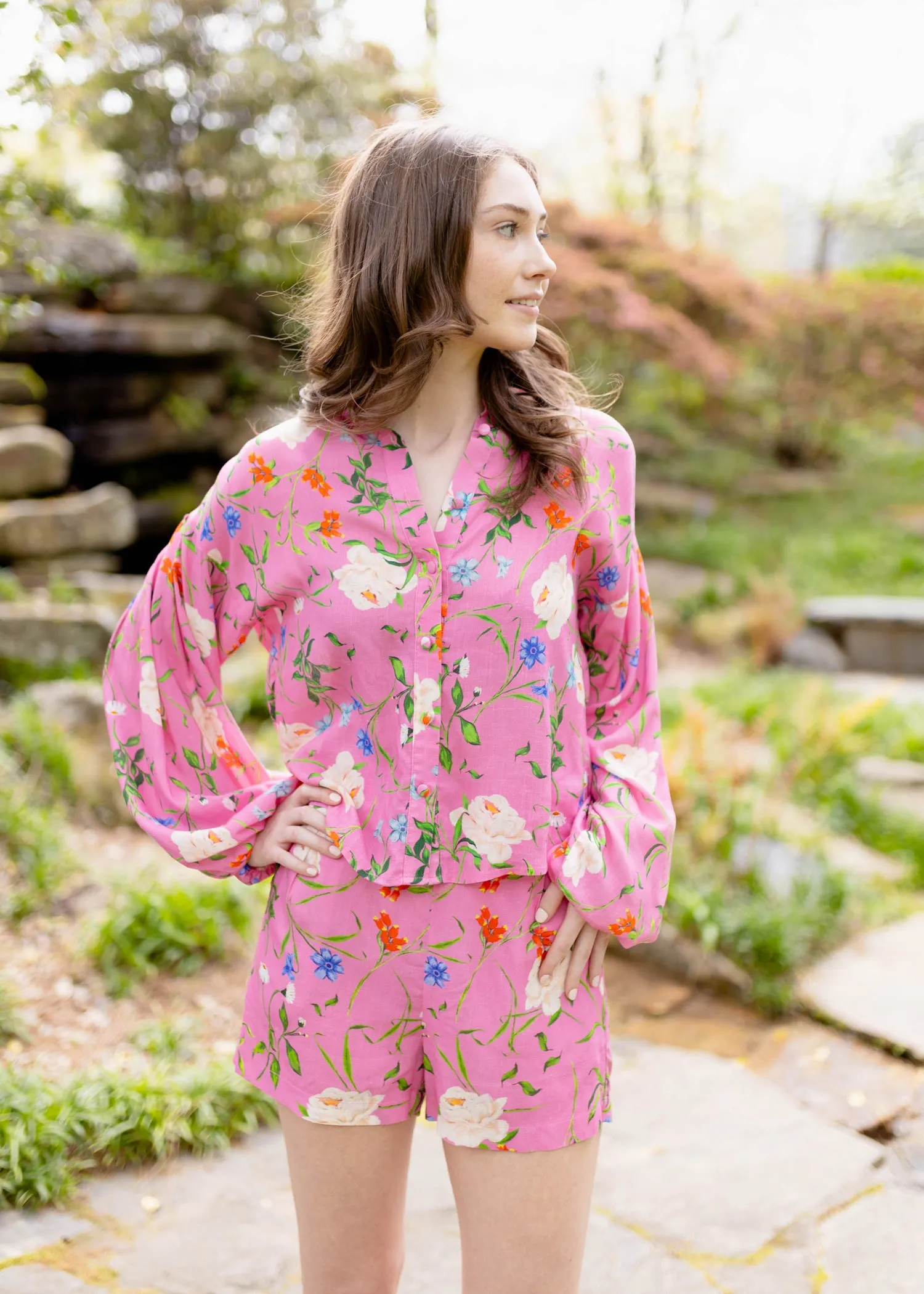 Audra Top Tossed Floral Pink sold by Abbey Glass product image thumbnail 5