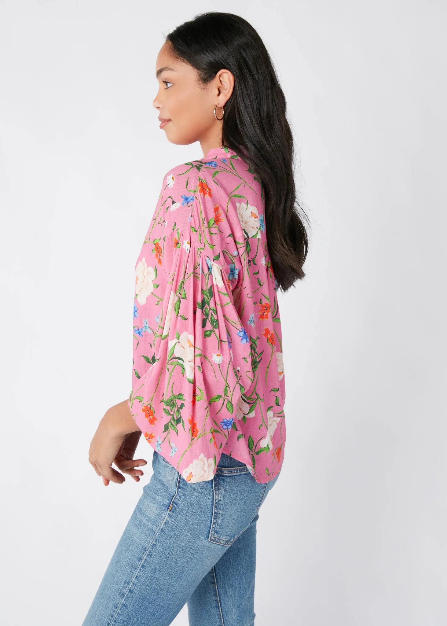 Audra Top Tossed Floral Pink sold by Abbey Glass product image thumbnail 4