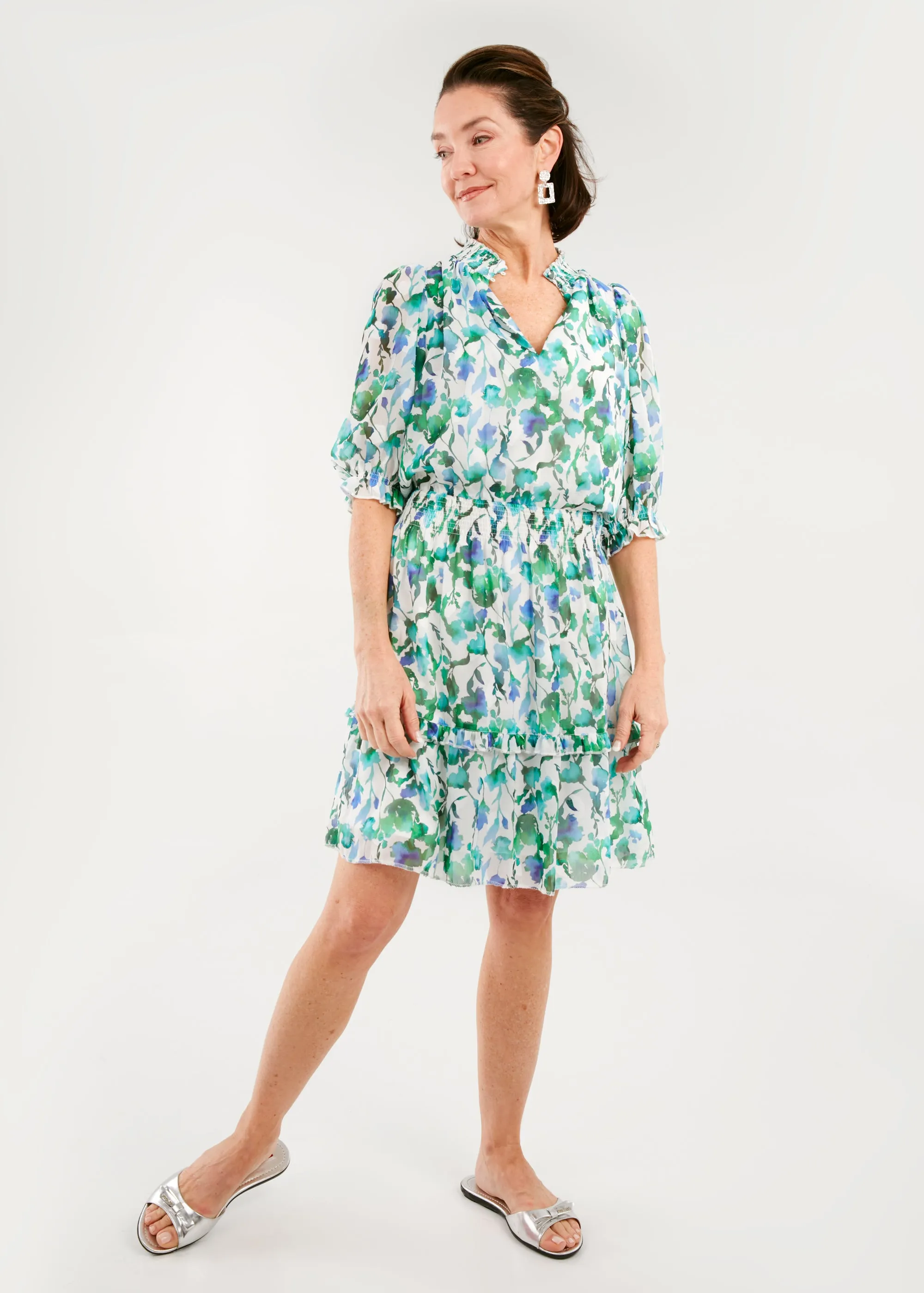 Bennett Dress Watercolor Vine sold by Abbey Glass product image thumbnail 3