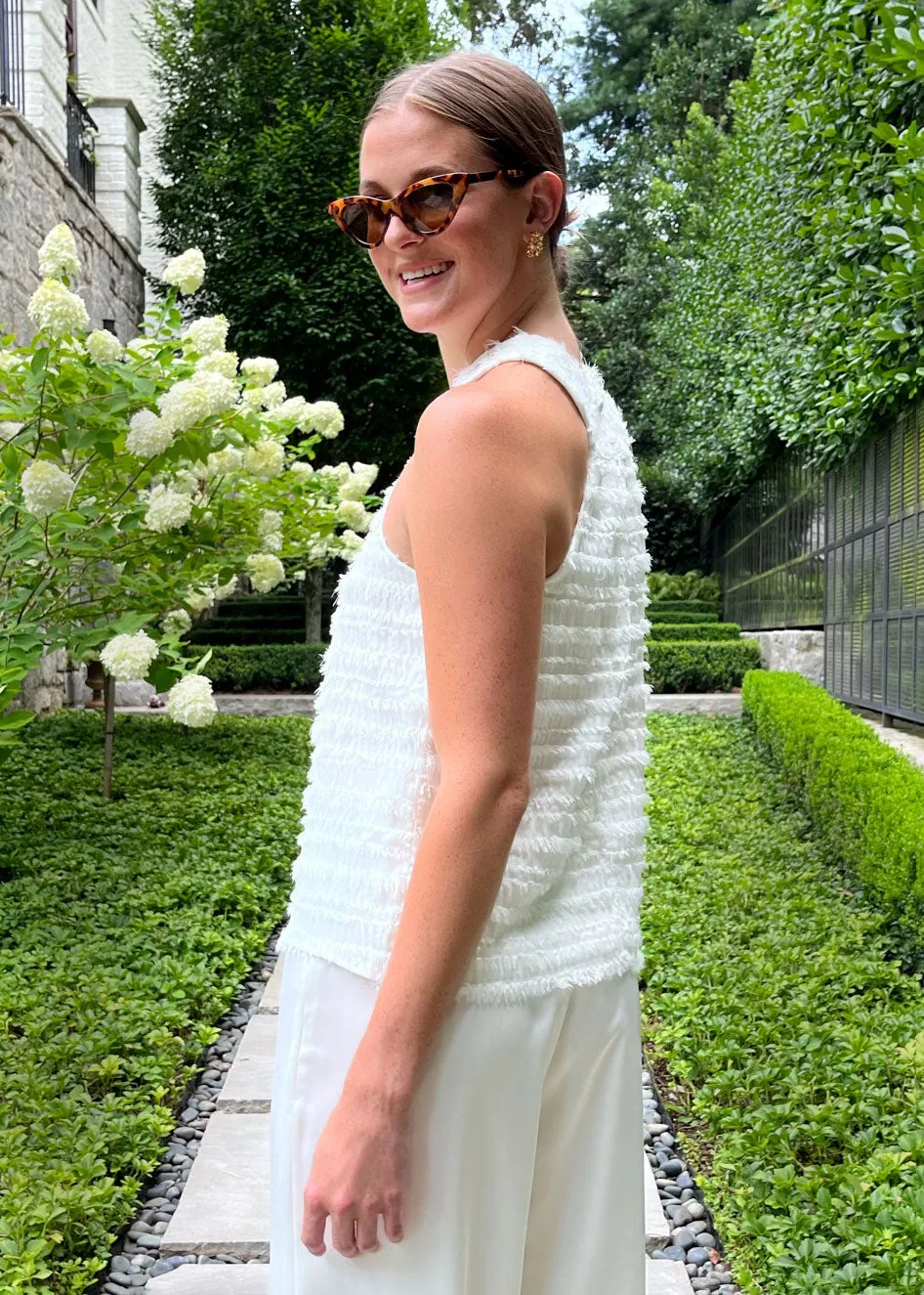 Alys Cross-Front Halter Top White sold by Abbey Glass product image thumbnail 2