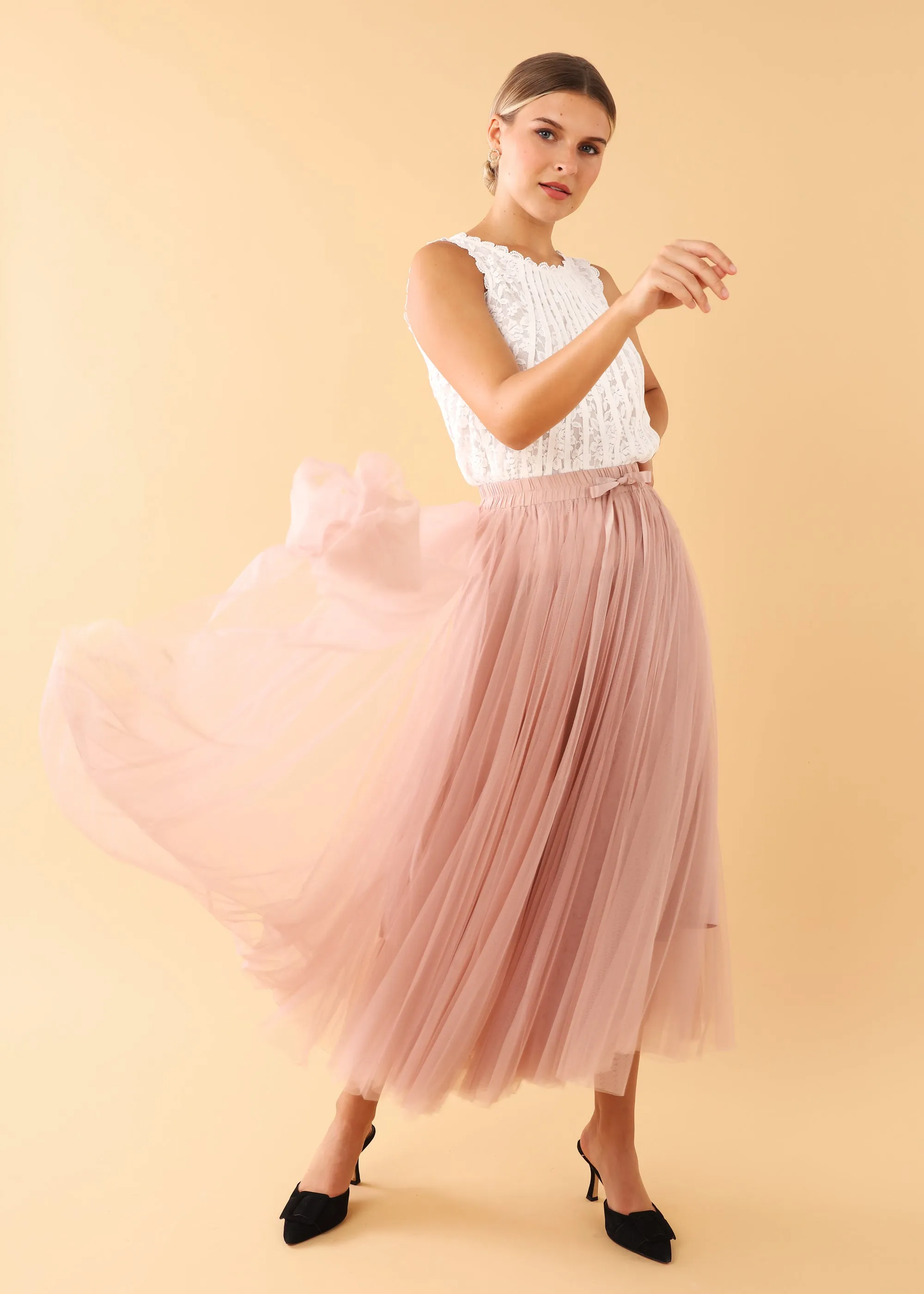 Sue Tulle Skirt Light Pink sold by Abbey Glass product image thumbnail 4