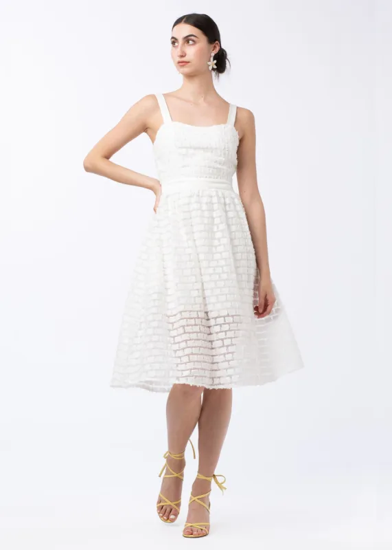 MELODY BOW-BACK DRESS WHITE sold by Abbey Glass