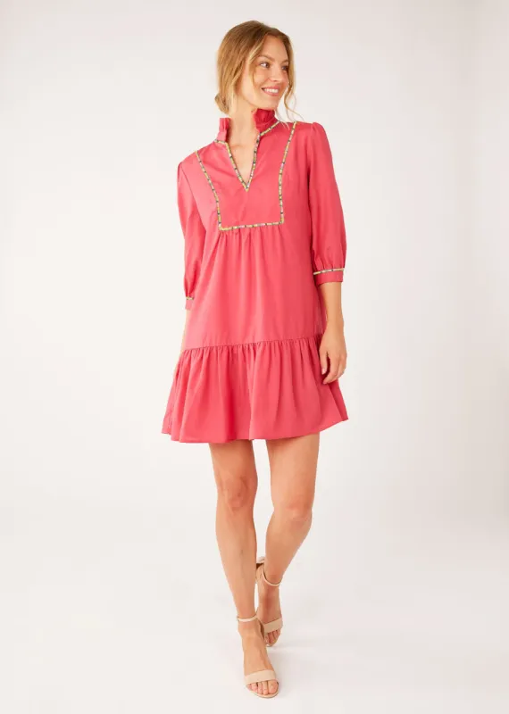 Emmerson Dress Pink Linen sold by Abbey Glass