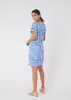Lulu Dress Cornflower Blue 3-D Lace sold by Abbey Glass