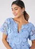 Lulu Dress Cornflower Blue 3-D Lace sold by Abbey Glass