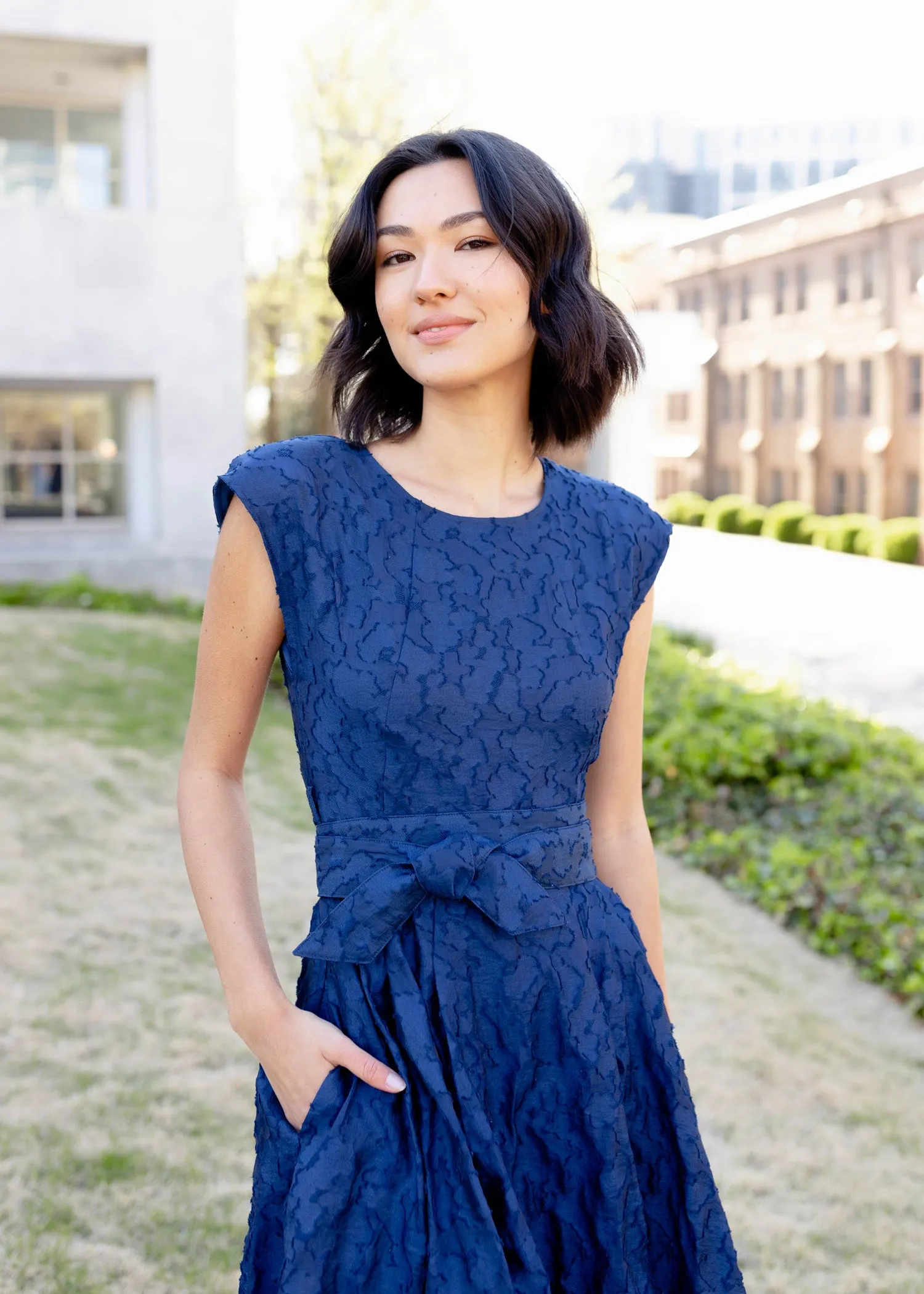 Olivia Dress Navy Organza sold by Abbey Glass product image thumbnail 5