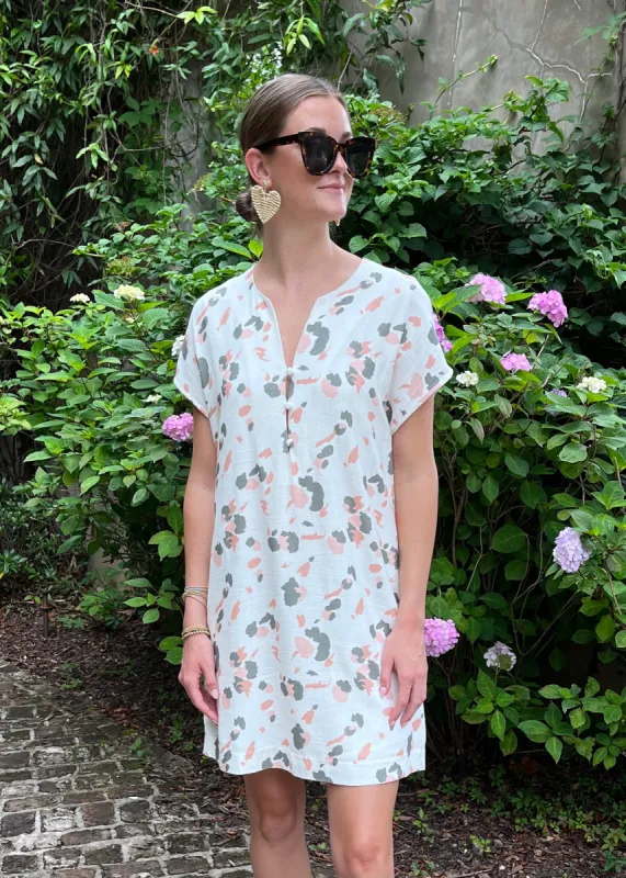 Vera Caftan Dress Spotted Leopard sold by Abbey Glass