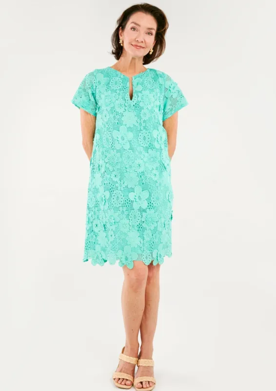 Lulu Dress Julep Green 3-D Lace sold by Abbey Glass