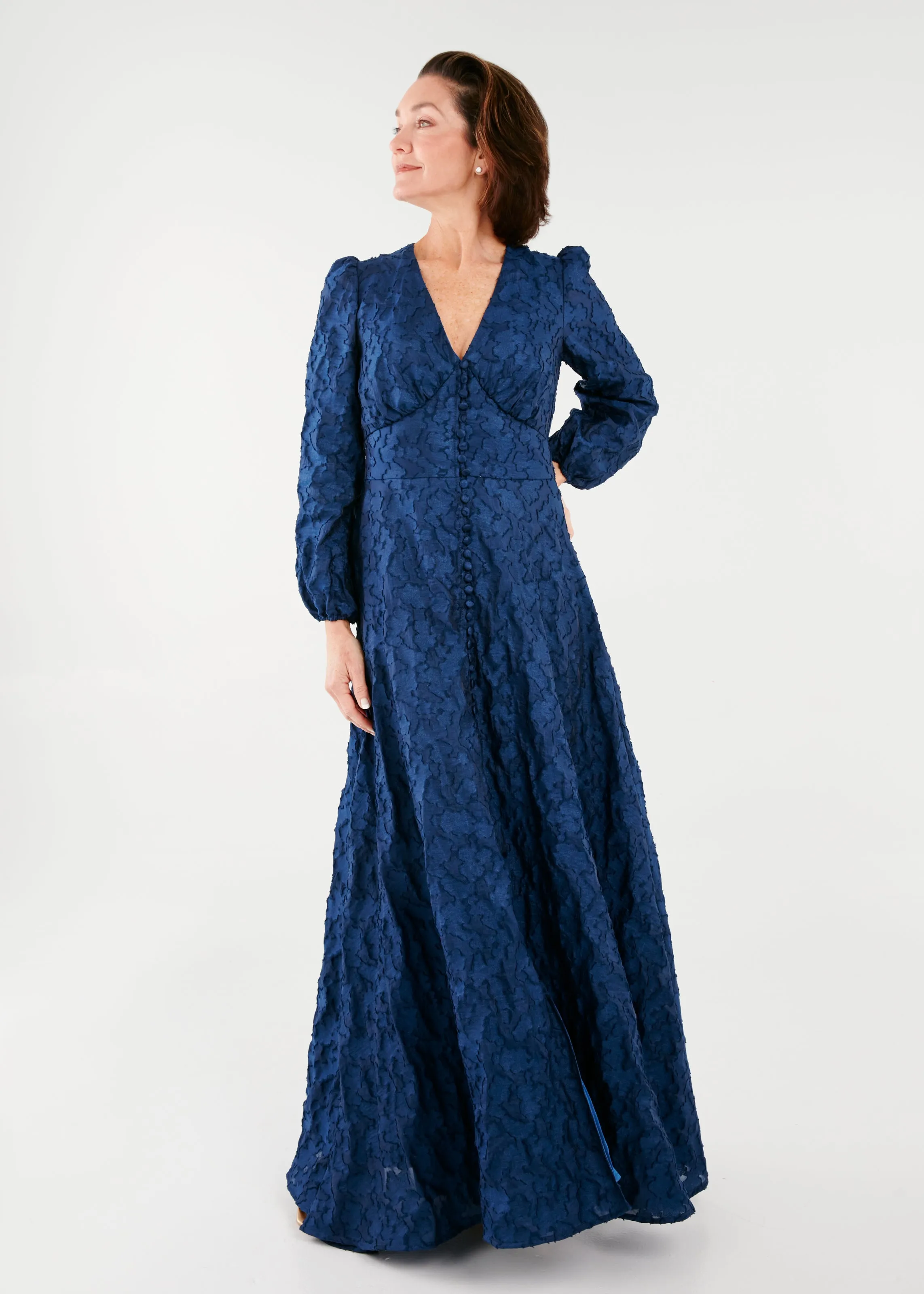 Brooke Gown Navy Cloud Organza sold by Abbey Glass product image thumbnail 3