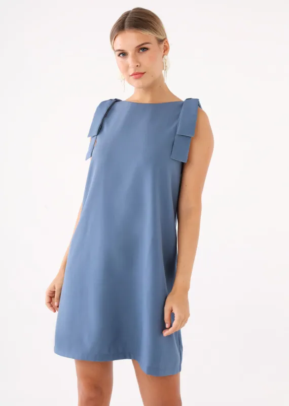 Michelle Shift Dress Slate Blue sold by Abbey Glass