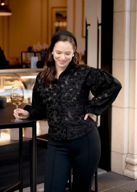 Audra Blouse Velvet Floral sold by Abbey Glass