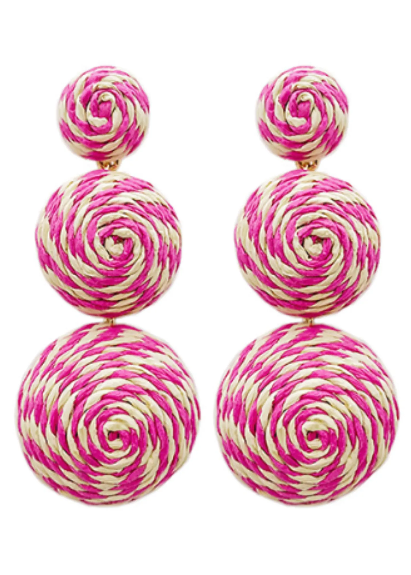 Three Tiered Raffia Earring sold by Abbey Glass product image thumbnail 3