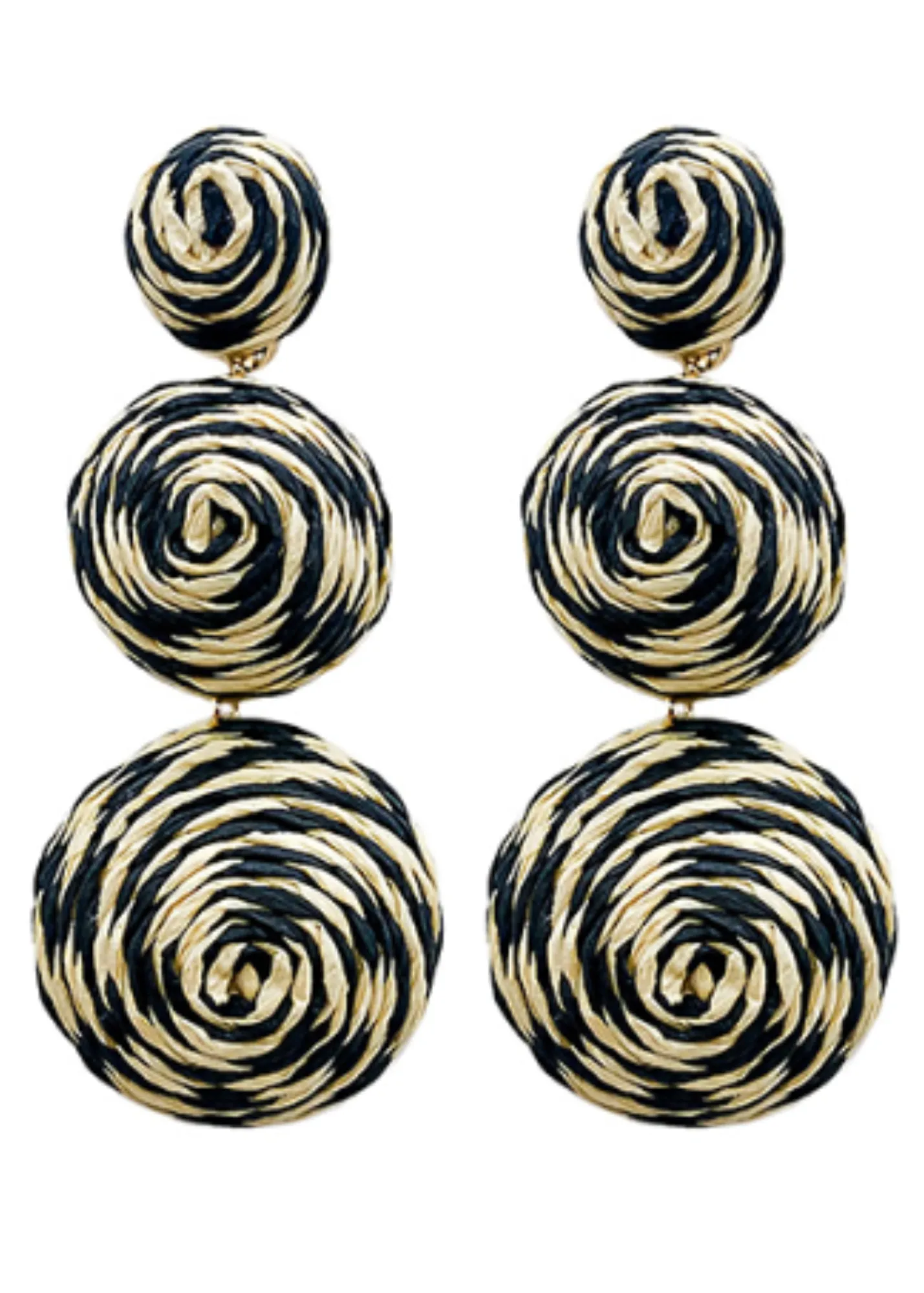 Three Tiered Raffia Earring sold by Abbey Glass product image thumbnail 2