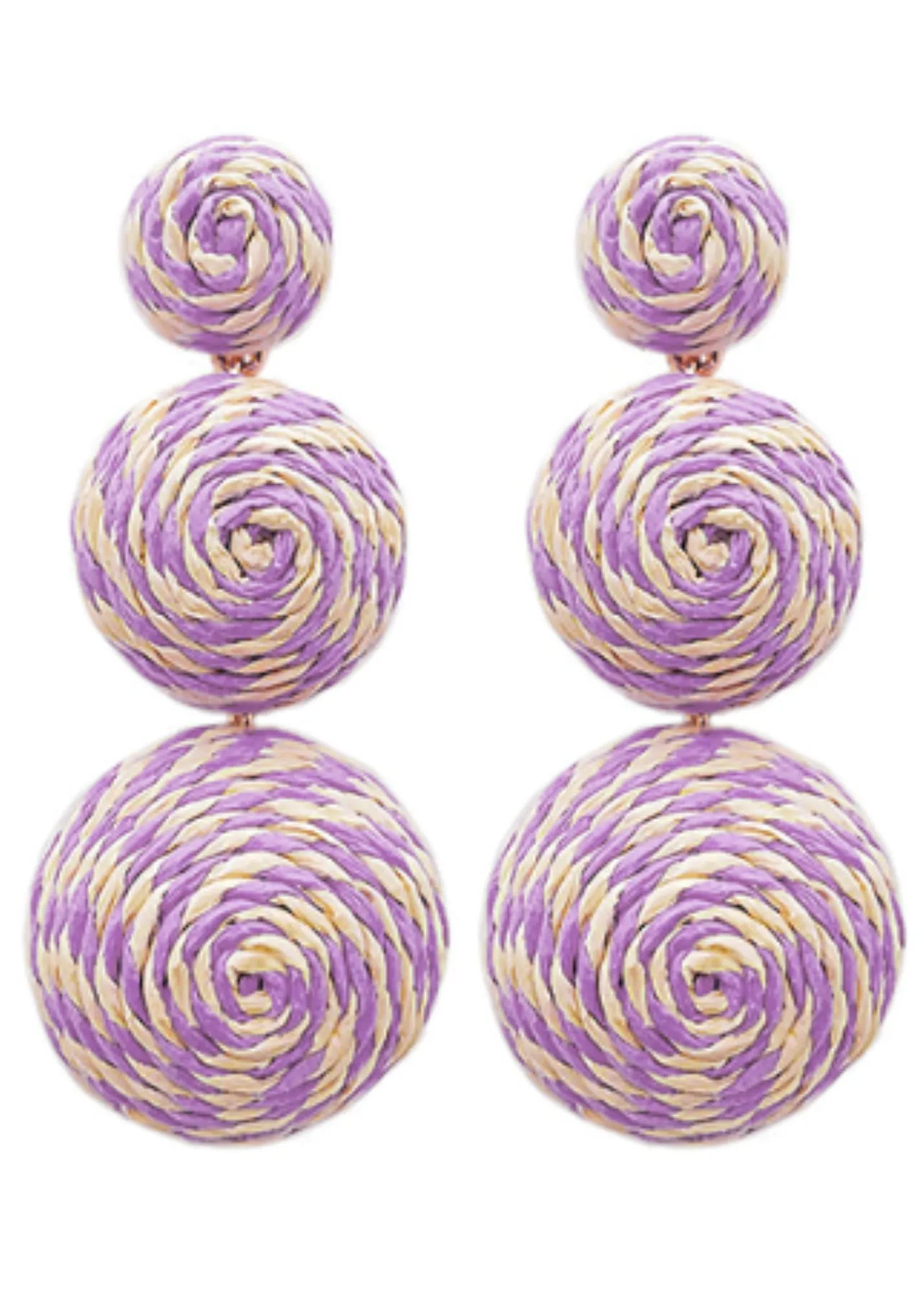 Three Tiered Raffia Earring sold by Abbey Glass product image thumbnail 5
