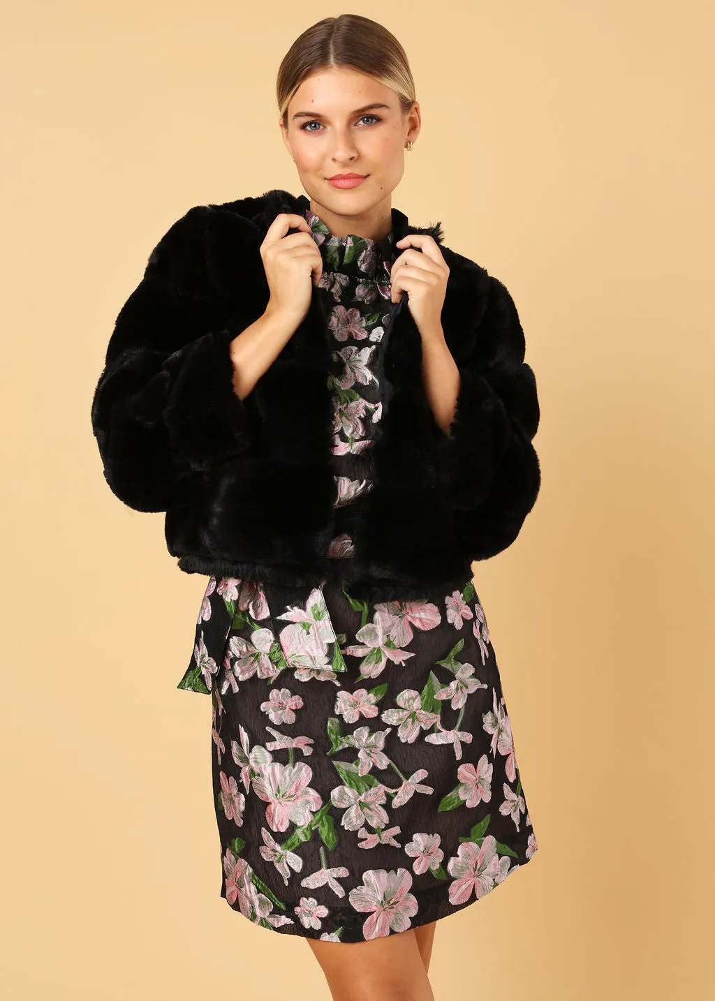 Ella Fur Jacket Black sold by Abbey Glass product image thumbnail 2