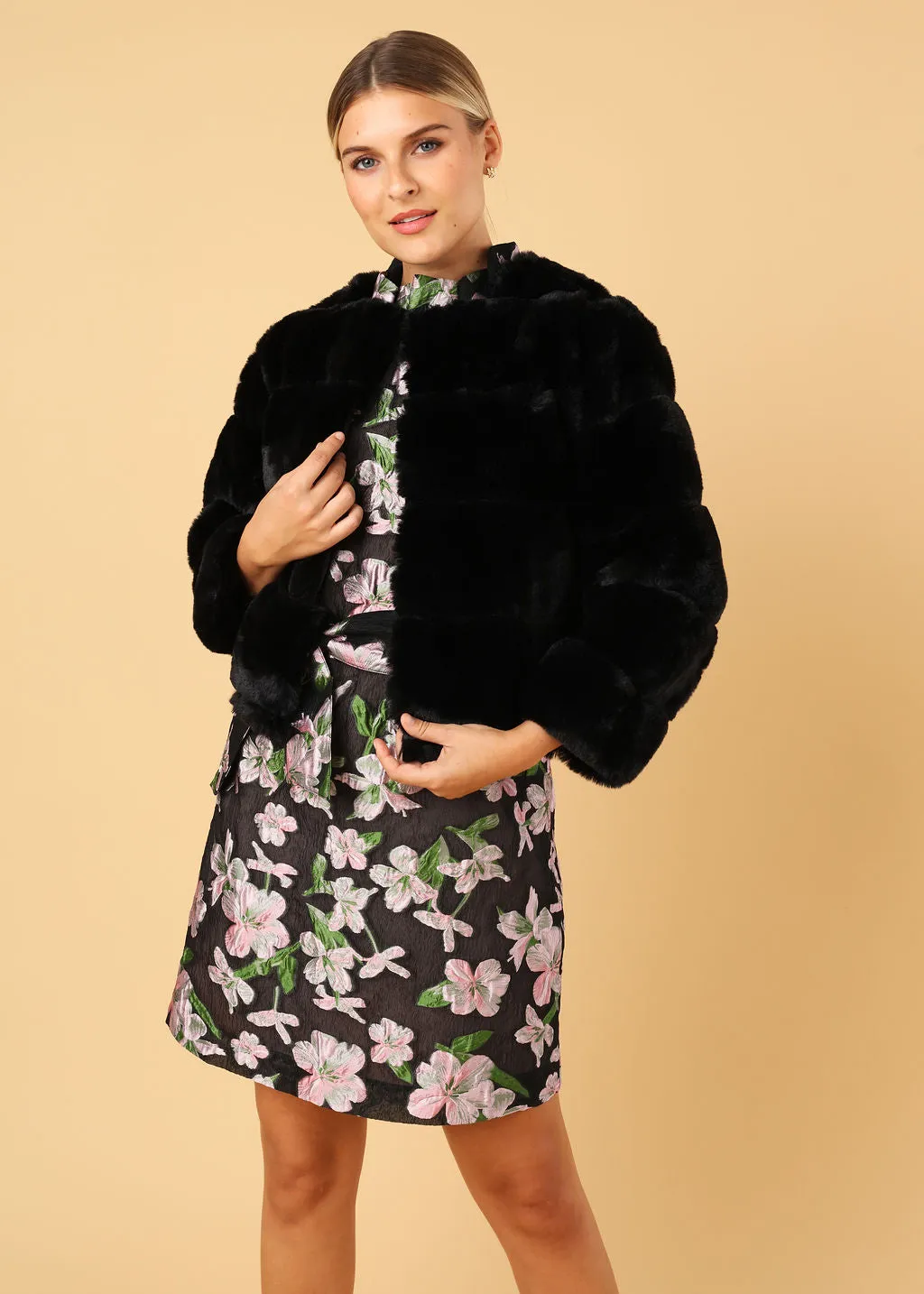 Ella Fur Jacket Black sold by Abbey Glass product image thumbnail 4
