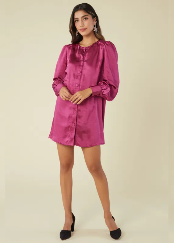 Ellen Dress Mulberry Pink sold by Abbey Glass