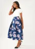Eden Skirt Blue Plumeria Jacquard sold by Abbey Glass