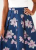 Eden Skirt Blue Plumeria Jacquard sold by Abbey Glass