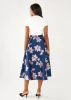 Eden Skirt Blue Plumeria Jacquard sold by Abbey Glass