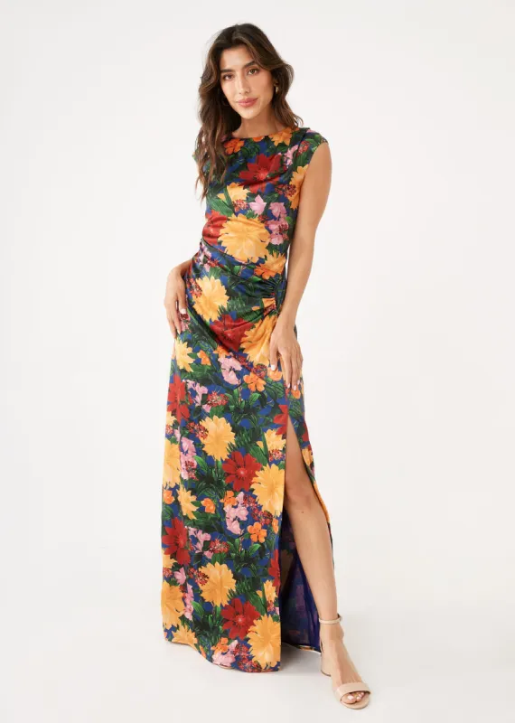 Stefanie Dress Full Bloom Satin sold by Abbey Glass