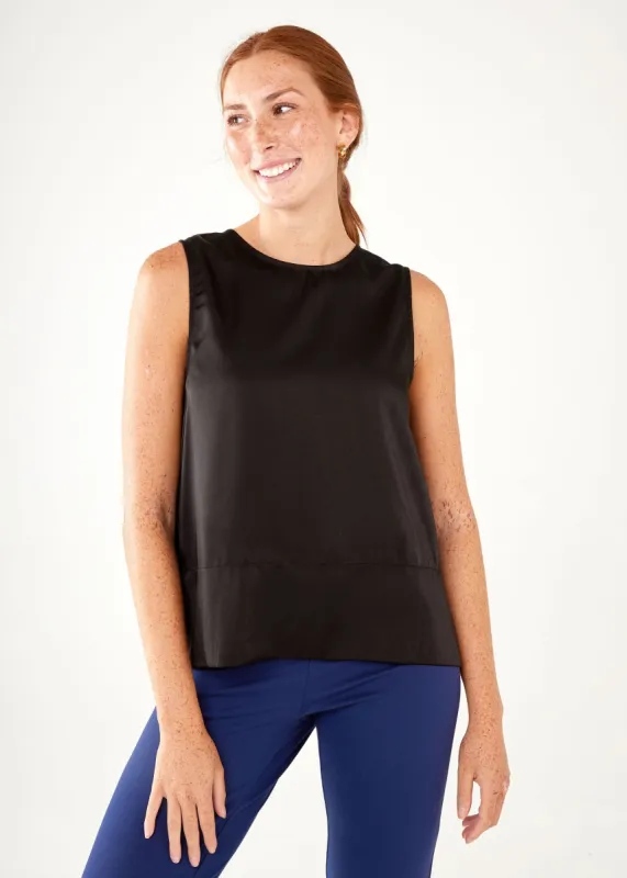Zoe Top Black Satin sold by Abbey Glass