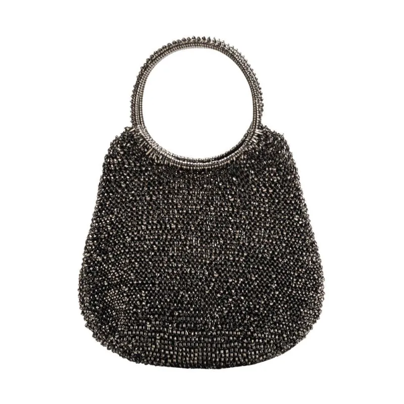 Tiffany Pewter Crochet Jelly Top Handle Bag sold by Abbey Glass