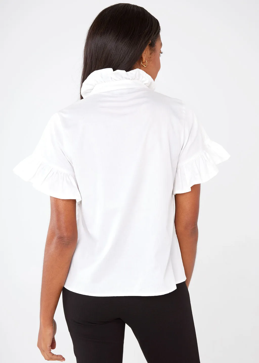 Sadie Top White Cotton Sateen sold by Abbey Glass product image thumbnail 3