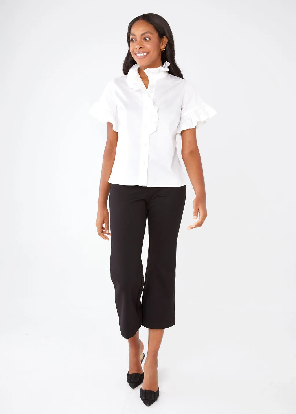 Sadie Top White Cotton Sateen sold by Abbey Glass product image thumbnail 4